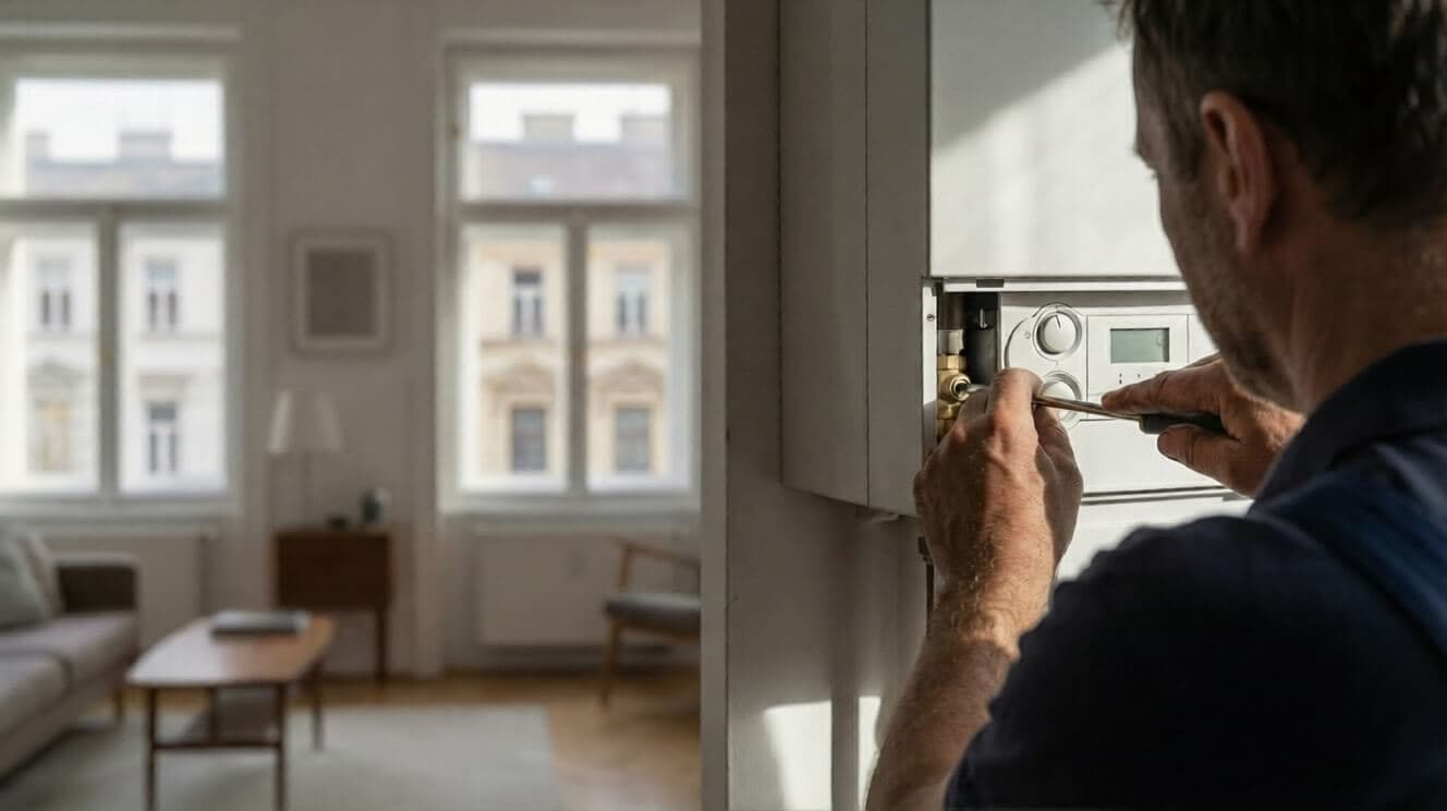 Gasthermen Wartung beim Kunden in Wien